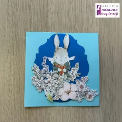 Królik  - Kartka 13,5 x 13,5 cm